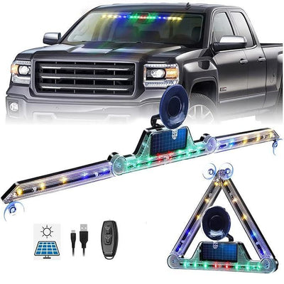 Solar Powered Wireless Foldable Road Safety Signal For Car
